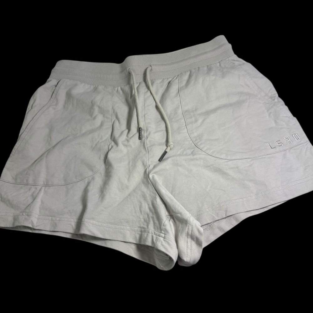 LSKD Women's Drawstring Waist Pale Tan Shorts Sz 12‎